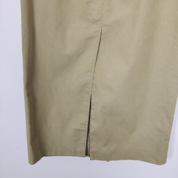 FE Edition Women's Maxi Skirt in Green Size 12 Cotton Old Money Quiet Luxury - Picture 6 of 15